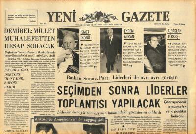 Yeni Gazete Gazetesi 13 Mayıs 1966 - Demirel Millet Muhalefetten Hesap Soracak GZ91239 - 1