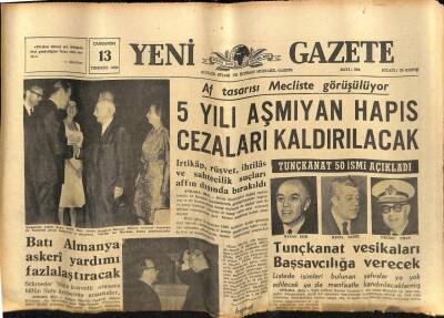 Yeni Gazete Gazetesi 13 Temmuz 1966 - Muşta Zelzele 14 Kişi Öldü , 1000 Ev Hasar Gördü GZ74957 - 1