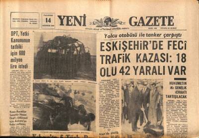 Yeni Gazete Gazetesi 14 Ağustos 1967 - Bayan Kennedyyi de Öldürmek İstiyorlar GZ91176 - 1