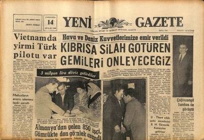 Yeni Gazete Gazetesi 14 Aralık 1966 - Vietnamda 20 Türk Pilotu Var GZ76967 - 1