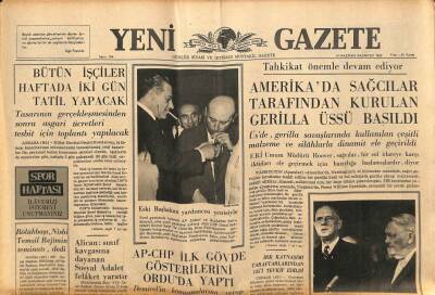 Yeni Gazete Gazetesi 14 Haziran 1965 - Gandinin Kızı İngiliz Başbakanı Harold Wilson İle GZ81361 - 1