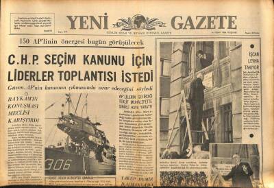Yeni Gazete Gazetesi 14 Nisan 1966 - Elizabeth Taylor Romada Kliniğe Yattı GZ91112 - 1