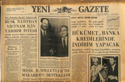 Yeni Gazete Gazetesi 15 Aralık 1965 - Hükümet , Banka Kredilerinde İndirim Yapacak GZ91231 - 1