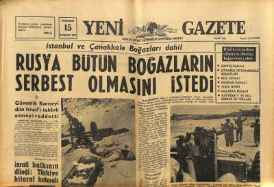 Yeni Gazete Gazetesi 15 Haziran 1967 - Binlerce Mısırlı Sinada Ölümle Karşı Karşıya GZ77025 - 1