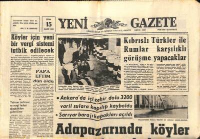Yeni Gazete Gazetesi 15 Mart 1968 - Ankarada İçi Zehir Dolu 3200 Varil Sulara Kapılıp Kayboldu GZ91379 - 1