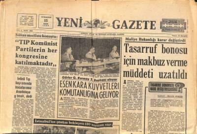 Yeni Gazete Gazetesi 15 Mart 1969 - Esther Ve Abi Ofarim Çifti de Bir Long-Playleri İle Altın Plak Kazandı GZ113878 - 1