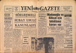 Yeni Gazete Gazetesi 15 Temmuz 1971 - Fas'ta Devlet Güvenlik Mahkemesi Kuruluyor GZ158750 - Gökçekoleksiyon