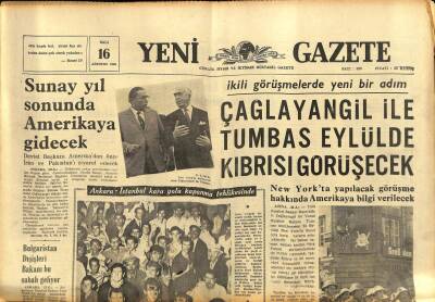 Yeni Gazete Gazetesi 16 Ağustos 1966 - New York Herald Tribune Gazetesi Kapandı GZ91190 - 1