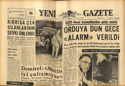 Yeni Gazete Gazetesi 16 Aralık 1966 - 1944 Yılına Ait Gizli Belgeleri Amerika Açıkladı GZ76969 - 1