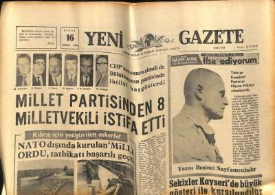 Yeni Gazete Gazetesi 16 Nisan 1967 - Adenauer Son Anlarını Yaşıyor GZ76989 - 1