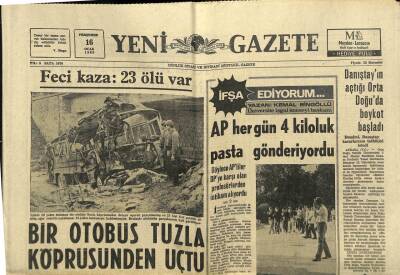 Yeni Gazete Gazetesi 16 Ocak 1969 - Ruslar , Fezaya Soyuz-5le 3 Kozmonot Daha Yolladı GZ91265 - 1