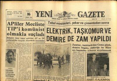 Yeni Gazete Gazetesi 16 Şubat 1967 - Sukarno Lehine Bir Ayaklanma Bastrıldı GZ77036 - 1