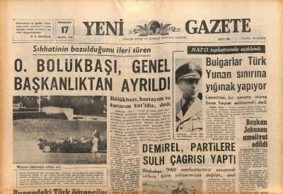 Yeni Gazete Gazetesi 17 Kasım 1966 - Bulgarlar Türk Yunan Sınırına Yığınak Yapıyor GZ90038 - 1