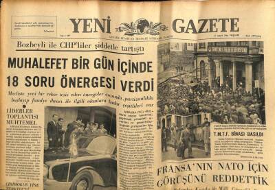 Yeni Gazete Gazetesi 17 Mart 1966 - Atinada 40 Kmlik Hava Treni Kuruluyor GZ74941 - 1