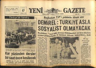 Yeni Gazete Gazetesi 17 Şubat 1967 - İranda Bir Vapur Battı 250 Kişi Boğuldu GZ77037 - 1
