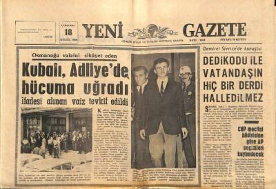 Yeni Gazete Gazetesi 18 Eylül 1968 - Saraçhanedeki Kilise Açık Hava Müzesi Olacak GZ91374 - 1