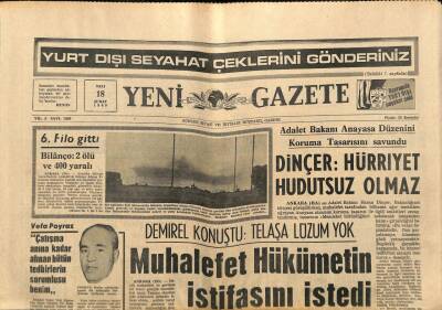 Yeni Gazete Gazetesi 18 Şubat 1969 - Türkiyedeki Amerikan Aleyhtarlığının Sebepleri GZ91327 - 1