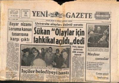 Yeni Gazete Gazetesi 19 Mart 1969 - Alaettin Şensoy , Zeki Mürenden Başka Rakip Tanımıyor GZ113882 - 1