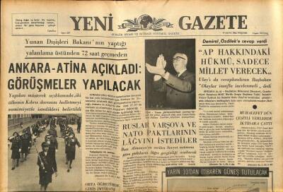 Yeni Gazete Gazetesi 19 Mayıs 1966 - Ruslar Varşova Ve NATO Paktlarının Lağvını İstediler GZ91224 - 1