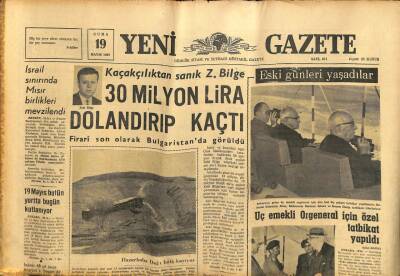 Yeni Gazete Gazetesi 19 Mayıs 1967 - Üç Emekli Orgeneral İçin Özel Tatbikat Yapıldı GZ76956 - 1