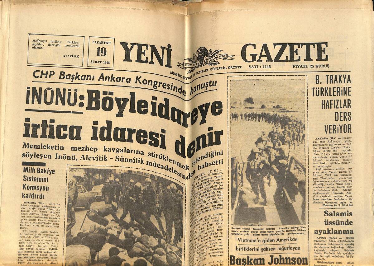 Yeni Gazete Gazetesi 19 Şubat 1968 - Semiramis Pekkan Tiyatroda Oynayacak - Galatasaray Lisesinin 100. Yılı Bir Festivalle Kutlanacak GZ148968 - 1