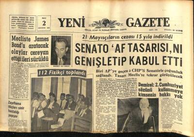 Yeni Gazete Gazetesi 2 Ağustos 1966 - Nijeryada Bir Albay İktidarı Dün Ele Geçirdi GZ74970 - 1