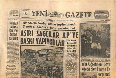 Yeni Gazete Gazetesi 2 Nisan 1969 - Gönül Yazar Altın Plak Alıyor - Eisenhowerin Naaşını Binlerce Kişi Ziyaret Etti GZ113767 - 1