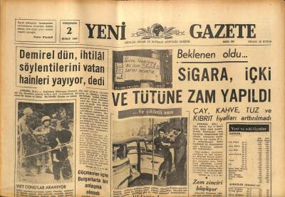 Yeni Gazete Gazetesi 2 Şubat 1967 - Çin , Doğu Türkistana Tavizlerde Bulundu GZ76983 - 1