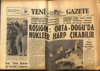 Yeni Gazete Gazetesi 20 Haziran 1967 - Demirel , Herkese Ev Yapma İmkanımız Yoktur , dedi GZ76997 - 1
