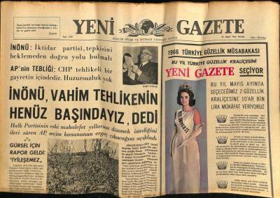 Yeni Gazete Gazetesi 20 Mart 1966 - Çirimokos Türklerle İyi Geçinmeye Hazırız GZ74944 - 1