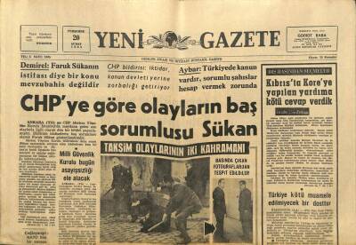 Yeni Gazete Gazetesi 20 Şubat 1969 - Kıbrısta Koreye Yapılan Yardıma Kötü Cevap Verdik GZ91263 - 1