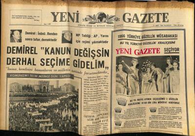 Yeni Gazete Gazetesi 21 Mart 1966 - Öztrak , Dinçeri Ağır Bir Dille İtham Etti GZ74945 - 1