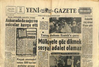 Yeni Gazete Gazetesi 21 Mart 1969 - Türkan Şoray Son Filminde Dilenci Oldu GZ100835 - 2
