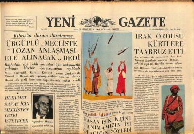 Yeni Gazete Gazetesi 21 Nisan 1965 - Ürgüplü, Mecliste Lozan Anlaşması Ele Alınacak Dedi GZ79883 - 1