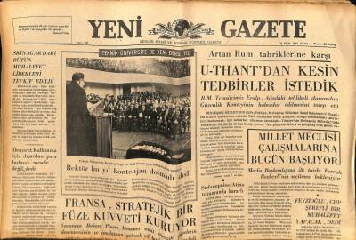 Yeni Gazete Gazetesi 22 Ekim 1965 - Başkan Johnson Hastaneden Çıktı GZ79928 - 1