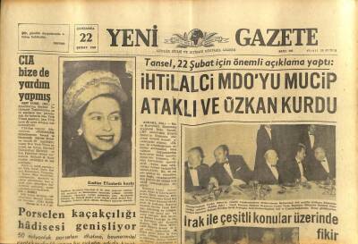 Yeni Gazete Gazetesi 22 Şubat 1967 - Mao Aleyhtarları Kızıl Çinin Büyük Bir Kısmına Hakim GZ77042 - 1