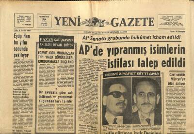 Yeni Gazete Gazetesi 22 Şubat 1969 - Personel Kanununun Mali Hükümlerini Erteleyen Tasarıyı Meclis Kabul Etti GZ91247 - 1