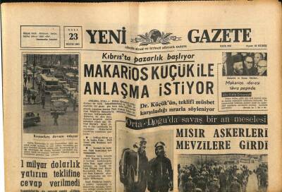Yeni Gazete Gazetesi 23 Mayıs 1967 - Brükselde Bir Mağaza Yandı 22 Ölü 100 Yaralı Var GZ77113 - 1