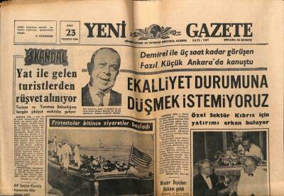 Yeni Gazete Gazetesi 23 Temmuz 1968 - Trabzondaki Amerikayı Telin Mitinginde Kavga Çıktı , 4 Yaralı Var GZ79581 - 1