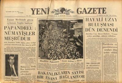 Yeni Gazete Gazetesi 24 Ağustos 1965 - Zekai Dorman Nihayet MHPden İstifa Etti GZ79614 - 1