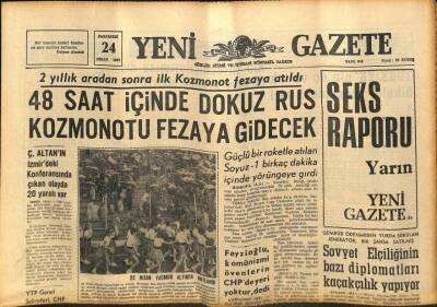 Yeni Gazete Gazetesi 24 Nisan 1967 - Yunanistanda Yeniden Bazı Tevkifler Yapıldı GZ76934 - 1