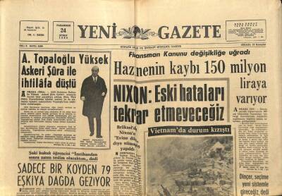 Yeni Gazete Gazetesi 24 Şubat 1969 - Vietkonglar 100 Şehre Birden Hücuma Geçti GZ91394 - 1