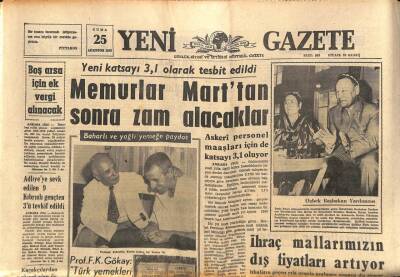 Yeni Gazete Gazetesi 25 Ağustos 1967 - Başkan Nasır 1000 Subayı Ordudan Attı - Boş Arsa İçin Ek Vergi Alınacak GZ91140 - 1