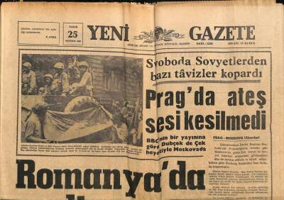 Yeni Gazete Gazetesi 25 Ağustos 1968 - Rus Delegesi B. Milletlerde Suallere Cevap Veremedi GZ91338 - 1