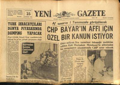 Yeni Gazete Gazetesi 25 Haziran 1966 - Milli Güvenlik Kurulu 3 Aydır Toplanamadı GZ77147 - 1
