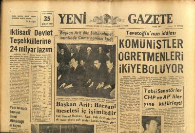 Yeni Gazete Gazetesi 25 Şubat 1967 - Kemal Coşkun Kıbrıstan Ayrıldı GZ77045 - 1