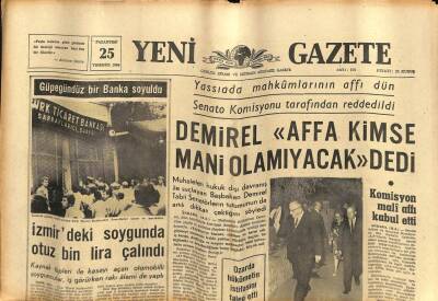 Yeni Gazete Gazetesi 25 Temmuz 1966 - Osman Avcı Dağıtılacak Toprak İçin Bilgi Verdi GZ74963 - 1