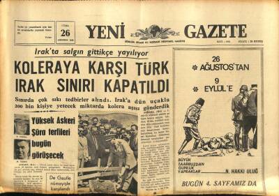 Yeni Gazete Gazetesi 26 Ağustos 1966 - Ereğlide Beş Bin İşçinin Tasfiyesi Kararlaştırıldı... GZ91194 - 1