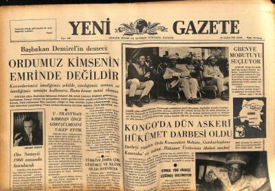 Yeni Gazete Gazetesi 26 Kasım 1965 - Prenses Margaret Amerika`dan Ayrıldığına Üzüldü GZ79852 - 1