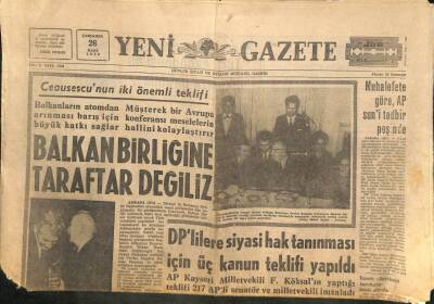 Yeni Gazete Gazetesi 26 Mart 1969 - Nesrin Sipahi Rusyaya Götürecek Udî Bulamıyor GZ113763 - 1